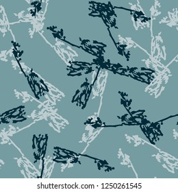 Winter camouflage of various shades of blue color. It is a colorful seamless pattern that can be used as a camo print for clothing and background and backdrop or computer wallpaper