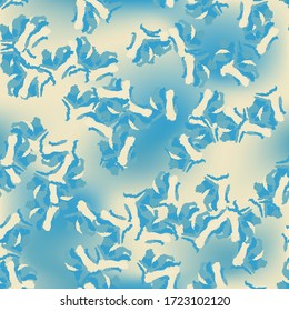 Winter camouflage of various shades of blue and white colors. It is a colorful seamless pattern that can be used as a camo print for clothing and background and backdrop or computer wallpaper