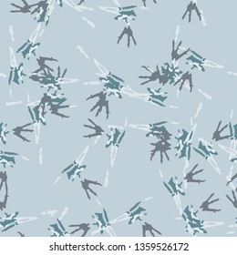 Winter camouflage of various shades of white, blue and grey colors. It is a colorful seamless pattern that can be used as a camo print for clothing and background and backdrop or computer wallpaper
