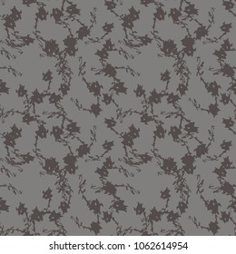 Winter camouflage, vector pattern. Classic urban style, masking camo repeat print. Gray and dusty brown colors winter ice camoflage texture. Wallpaper, backdrop, cover etc.