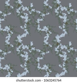 Winter camouflage, vector pattern. Classic urban style, masking camo repeat print. Green, grey and white colors winter ice camoflage texture. Wallpaper, backdrop, cover etc.