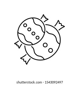 Winter candies icon. Simple line, outline vector of Christmas icons for ui and ux, website or mobile application