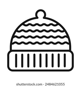 Winter cap icon mark in filled style