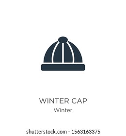 Winter cap icon vector. Trendy flat winter cap icon from winter collection isolated on white background. Vector illustration can be used for web and mobile graphic design, logo, eps10