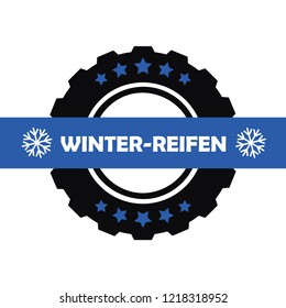 winter car tires five star service vector illustration