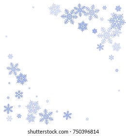 Triangle Corner Frame Border Blue Snowflake Stock Vector (Royalty Free ...