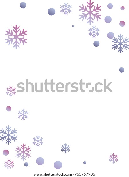 winter card border snow flakes falling stock vector