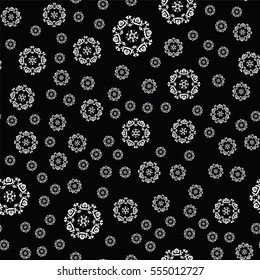 Winter card snowflake pattern. Winter frosty background. Christmas. Snowfall. Snowstorm. New Year. Weather. Vector paper illustration.