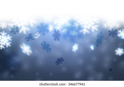 Winter card with snowflakes. Vector paper illustration.