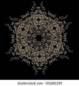 Winter card with snowflakes. Vector paper illustration.