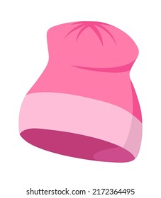 Winter casual hat. Vector illustration