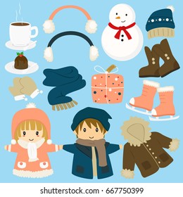 winter characters and elements collection