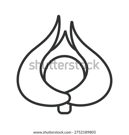 Winter cherry icon in line design. winter cherry physalis fruit food fresh organic healthy farm market vitamin nutrition on white background vector. winter cherry editable stroke icon