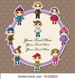 winter children card