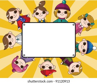 winter children card