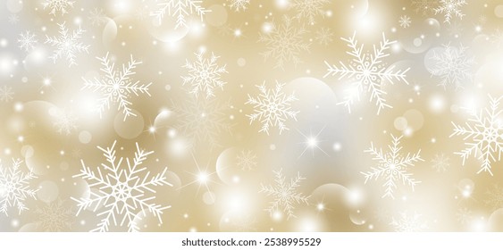 Winter and christmas background design of snowflake with snowfall vector illustration