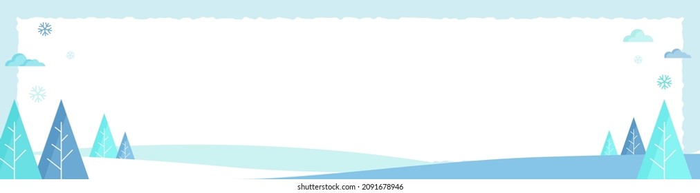Winter Christmas background frame. The illustration of the background frame of the blue and clear winter atmosphere.