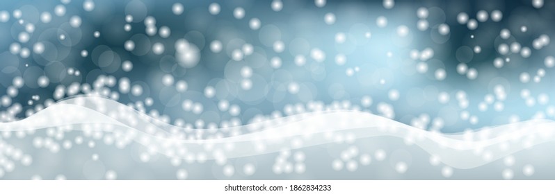 
fondo de navidad de invierno con cielo. Nevada, copos de nieve, nieve de invierno. ilustración vectorial