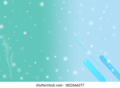Winter christmas background. Snow sky theme. Vector