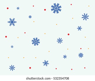 winter christmas background with snowflakes