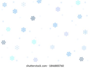Winter christmas background with snowflakes. Winter pattern.