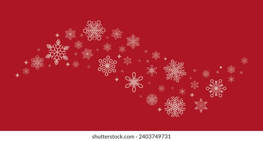 Winter and christmas background vector design with snowflakes