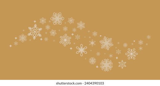 Winter and christmas background vector design with snowflakes