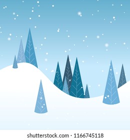 winter christmas background vector illustration