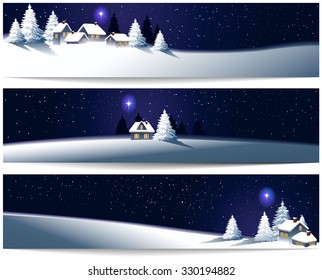 Winter Christmas banners