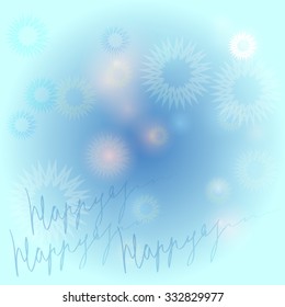 Winter christmas blurred background, pale blue, vector illustration