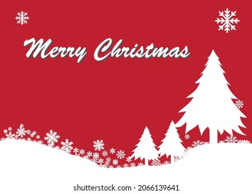Winter christmas composition in paper cut style.Merry Christmas. Vector illustration.