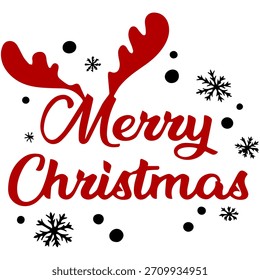 Composición de Navidades de invierno en estilo de corte de papel. Texto de Navidades alegres Ilustración vectorial de letras caligráficas.