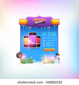 Winter and Christmas Concept Website Banner Template