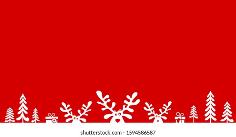 Winter Christmas Deer Vector Background