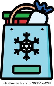 Winterweihnachtspackung mit glatter Linie