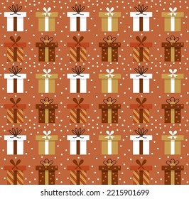 Winter Christmas gifts surprise pattern