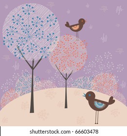 Winter and christmas greeting card vector background