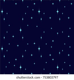 Winter christmas holiday background with star. Snowflake simple seamless pattern. Vector