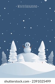 Winter and Christmas illustrations suitable for poster, flyer and social media post backgrounds.