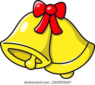 Winter Christmas Jinglebell Bell Illustration Vector