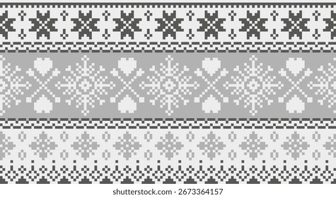 Patrón de punto de Navidades de invierno. Tejido tradicional y bordado. fondo de Ilustración vectorial.