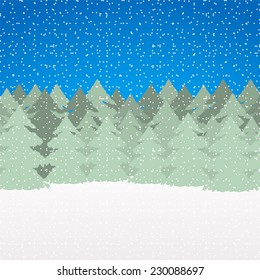 Winter Christmas landscape 