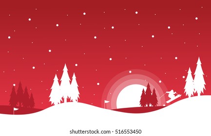 The winter Christmas landscape collection