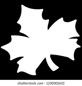 Winter Christmas leave White silhouette