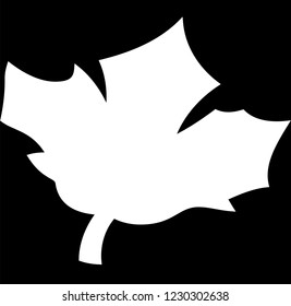 Winter Christmas leave White silhouette