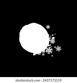 Invierno, máscara de Navidad. Elemento creativo básico para el diseño en blanco y negro