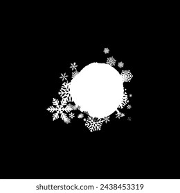 Invierno, máscara de Navidad. Elemento creativo básico de uso universal para el diseño en blanco y negro