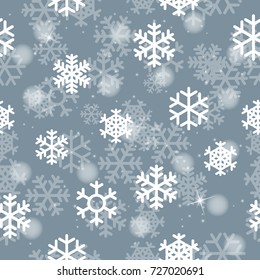 Winter christmas new year seamless pattern /beautiful texture with snowflakes Vector Illustration EPS10