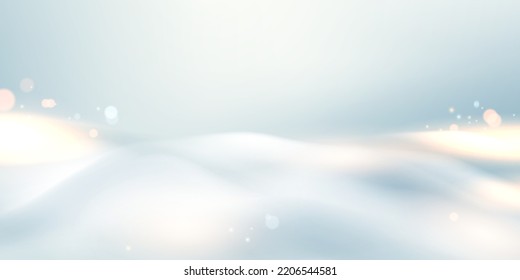 Winter Christmas on background of drift, snowflakes and snow. Elegant and gorgeous winter background design, vector illustration.