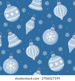 Winter Christmas Ornaments Seamless Pattern